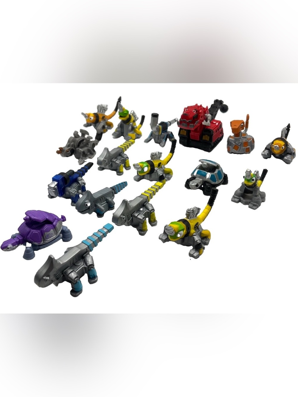 Dinotrux Diecast Raptoool Roller Otto Scrap It Ty Rux Grouter 17 Figures Lot